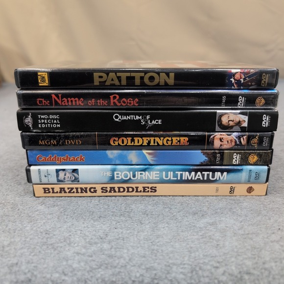 Other - Classic Film Lot of 7 DVDs Patton Goldfinger Caddyshack The Bourne Ultimatum +++